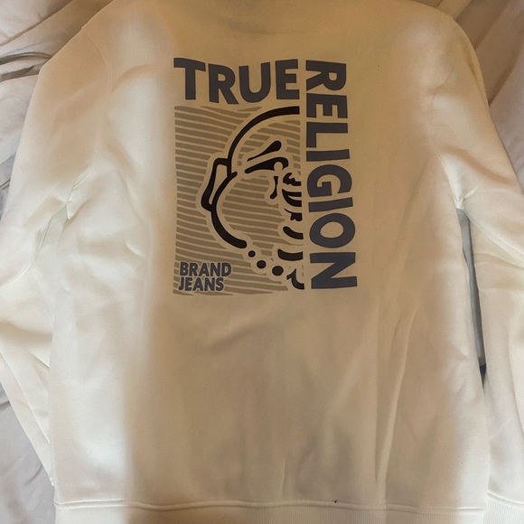 True Religion Cream Hoodie - Picture 1 of 3